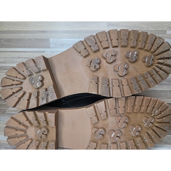Sam & Libby Samantha Embellished Combat Boots Chunky Goth Y2K Women's Size 11 - Picture 10 of 14